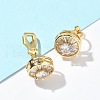 Brass Micro Pave Clear Cubic Zirconia Clip-on Earrings EJEW-A132-02A-G-3
