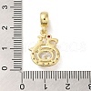 Rack Plating Brass Pave Cubic Zirconia European Dangle Charms KK-K349-23G-3