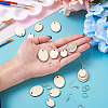 Yilisi DIY Unfinished Wooden Pendant Earring Making Kits DIY-YS0001-17-6