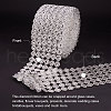 6 Rows Plastic Diamond Mesh Wrap Roll Rhinestone Crystal Ribbon Cake Wedding Decoration OCOR-WH0030-03-5