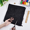 Flower Pattern Polyester Lace Fabric DIY-WH0496-28B-3