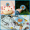 5 Sheets Round Dot PVC Waterproof Decorative Sticker Labels DIY-WH0481-38-5