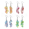 Heart Transparent Acrylic Dangle Earrings EJEW-JE06365-2