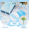 Polyester Cloud Printed Grosgrain Ribbons OCOR-WH0070-130-4