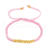 Polyester Cord Braided Bead Bracelets for Women BJEW-L698-01G-12-4