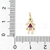 Brass Micro Pave Cubic Zirconia Pendants ZIRC-I356-17G-B06-3