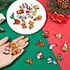 SUNNYCLUE 24Pcs 12 Styles Christmas Theme Transparent Resin Cabochons FIND-SC0011-31-3