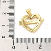 Mother's Day Brass Micro Pave Clear Cubic Zirconia Pendants FIND-Z041-20G-3