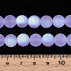 Frosted Transparent Glass Beads Strands GLAA-T032-T10mm-MBB01-4