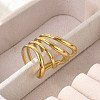 304 Stainless Steel Multi-layer Cuff Rings for Women RJEW-G338-16G-3