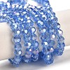 Electroplate Glass Beads Strands EGLA-R016-4m-17-2