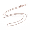 925 Sterling Silver Wheat Chains Necklace for Women STER-I021-02B-RG-1