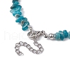 Natural Apatite Chip Beaded Necklace NJEW-JN04615-15-5