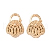 Brass Pendant Rhinestone Settings KK-G532-19G-1