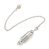 Rack Plating Brass Pointed Dowsing Pendulums AJEW-B106-03-2