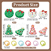 BENECREAT 32Pcs 12 Styles Food Grade Eco-Friendly Silicone Beads with Baking Painted Zinc Alloy Knitting Stitch Marker Rings SIL-BC0001-08B-2