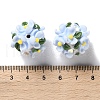 Luminous Polymer Clay Rhinestone Floral Ball Beads CLAY-U002-01C-5