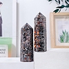 Point Tower Natural Fluorescent Syenite Rock Home Display Decoration PW-WG91074-01-3