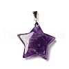 Natural Amethyst Pendants G-I319-04P-05-2