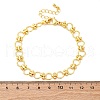 Brass Ring Link Chain Bracelets for Women Men BJEW-K273-05G-5