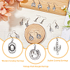 10 Pair 10 Style Alloy Dangle Earrings with 304 Stainless Steel Pins EJEW-AB00035-4
