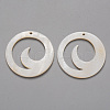 Natural Freshwater Shell Pendants X-SHEL-R021-07-2
