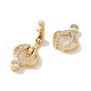 Rack Plating Brass Micro Pave Clear Cubic Zirconia Fold Over Clasps KK-NH0002-03F-G-2