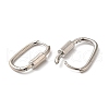 Rack Plating Brass Oval Hoop Earrings for Women EJEW-Z019-06P-2