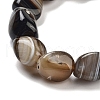 Natural Striped Agate/Banded Agate Beads Strands G-Z061-A03-01-4