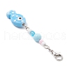Ocean Theme Porcelain Charm & Glass Beads Pendant Decorations HJEW-JM03154-03-4
