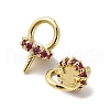 Brass Micro Pave Cubic Zirconia Peg Bails KK-S397-03B-2