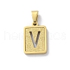 304 Stainless Steel Alphabet Pendants STAS-S152-01G-V-1
