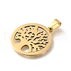 201 Stainless Steel Pendants STAS-R132-15G-04-2