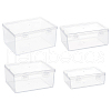 BENECREAT 4Pcs 4 Styles PP Plastic Double Knots Bead Storage Containers CON-BC0007-32-1