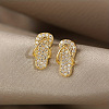 Flip Flop Alloy Crystal Rhinestone Stud Earrings FS-WGD6AB8-01-1