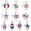 50Pcs 10 Styles Alloy Enamel Pendants ENAM-CJ0003-08-2