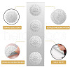 Round Silver Foil Embossed Picture Stickers DIY-WH0503-002-3