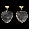 Glass Heart Dangle Stud Earrings EJEW-Q800-17A-KCG-2