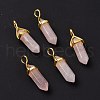 Natural Rose Quartz Pendants G-K329-52G-2