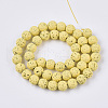 Spray Painted Natural Lava Rock Beads Strands G-N0324-D-09-2
