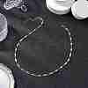 304 Stainless Steel Rhombus Link Chain Necklaces NJEW-JN05205-02-1