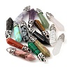 15Pcs 15 Style Natural & Synthetic Gemstone Pendants G-LS0001-75-4