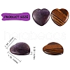 2Pcs 2 Style Heart Natural Mixed Gemstone Massage G-SZ0001-76C-2