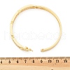 Brass Micro Pave Clear Cubic Zirconia Hinged Bangles for Women BJEW-K274-06G-5