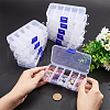 10 Grids Plastic Bead Storage Containers CON-WH0086-053A-3