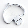 Rack Plating Alloy Open Back Bezel Pendants X-PALLOY-S047-35D-FF-2