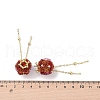 Handmade Flower Polymer Clay Rhinestone Tassel Dangle Beads CLAY-H003-02G-02-3