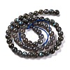 Natural Gemstone Labradorite Round Beads Strands G-E251-33-6mm-02-4