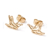 Swallow Shape 304 Stainless Steel Stud Earrings for Women EJEW-Z017-12G-1