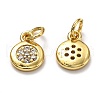 Brass Micro Pave Cubic Zirconia Charms ZIRC-H119-09-3